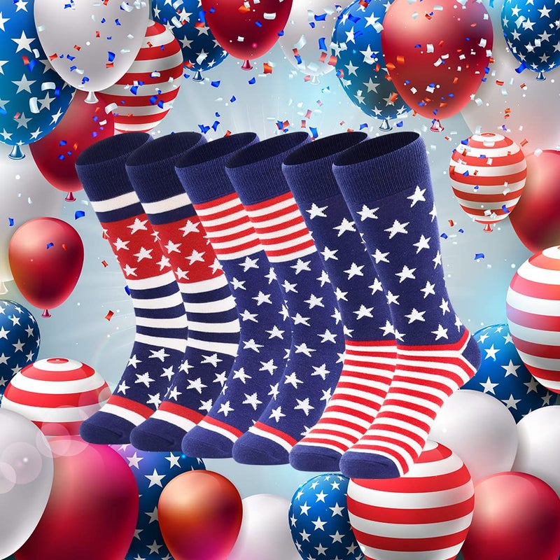 BISOUSOX American Flag Socks Mens Dress Socks 9-12 Funny Crazy Novelty Business Wedding Crew Groomsman President Sock - Image 2